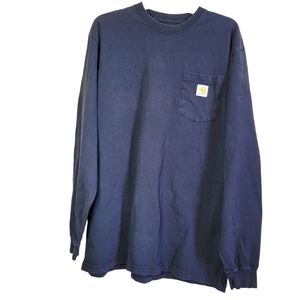 CARHARTT Long Sleeve Black Heavy Duty Tee SZ Large Tall